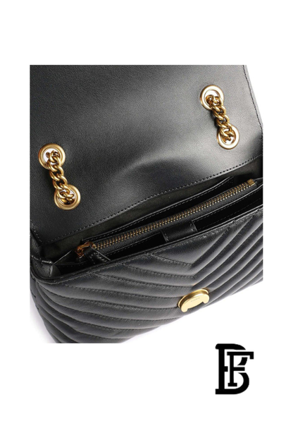 Pinko  Black Leather Women Handbag Pltt 1P22Z3 A03Z Z99Q  – Elegant Everyday Shoulder Bag image 6