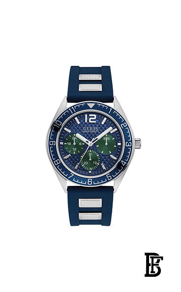 GUESS Men's Silicone Analog Wrist Watch W1167G1 + Gift perfume Tester 30 ml image 2