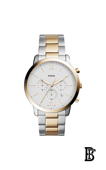 Fossil FS5385  Men's Neutra Chronograph Silver Stainless-Steel Japanese Quartz Fashion Watch + Gift perfume tester 30 ml image 2