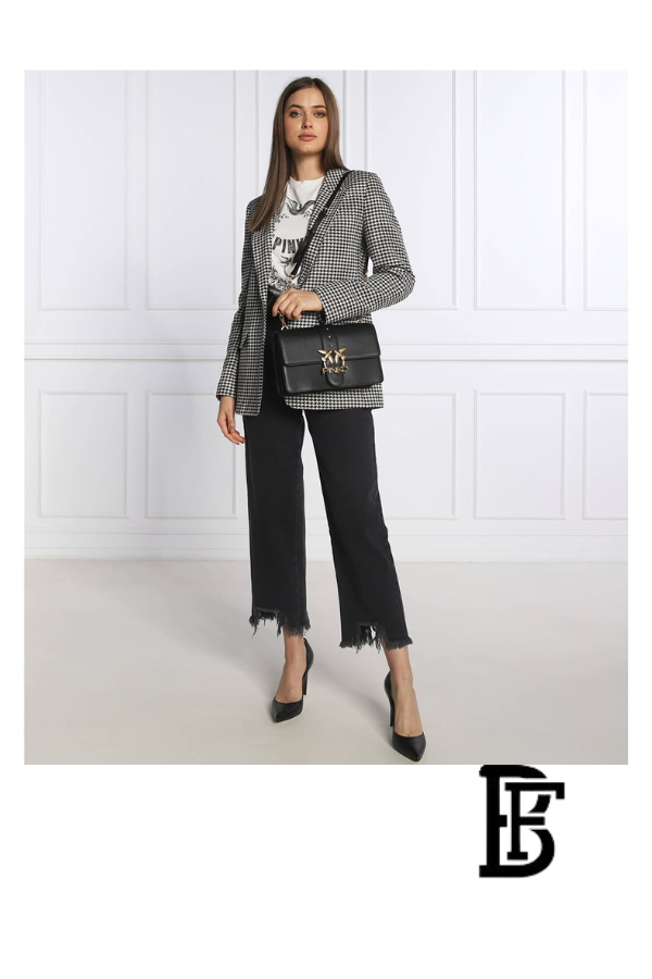 Pinko  Black Leather Women Handbag 7 Cl Pe 21 Pltt 1P228G Y6Xt – Elegant Everyday Shoulder Bag image 8