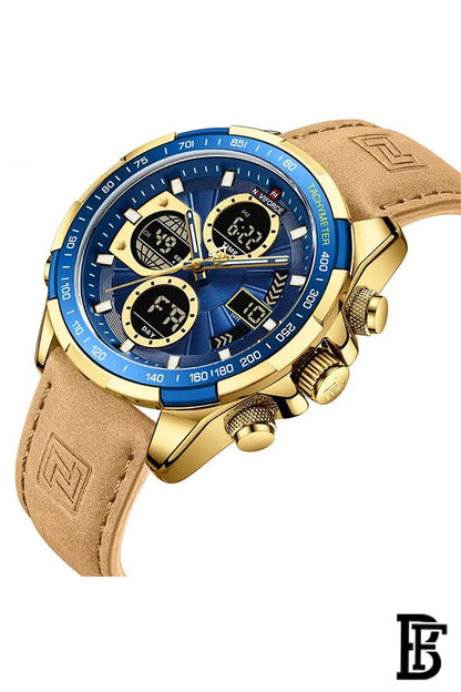 Naviforce NF9197L G/BE/Y.BN       Men's Analog Leather Watch image 2