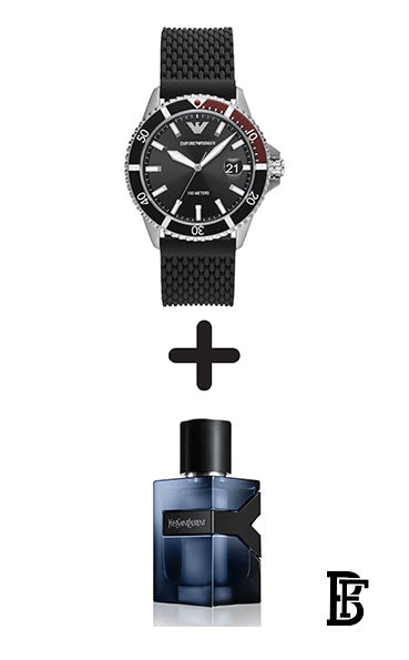 EMPORIO ARMANI Men's Silicone Analog Watch AR11341 + Gift perfume Tester 30 ml image 1