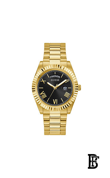 Guess GW0265G3 US Men's Connoisseur Gold-Tone and Black Analog Watch, one  + Gift perfume tester 30 ml image 2