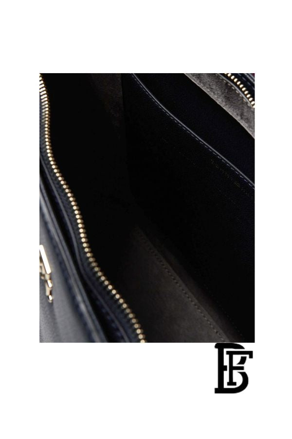 Tommy Hilfiger Navy Blue Leather Women Handbag Aw0Aw14218 – Elegant Everyday Handbag image 9