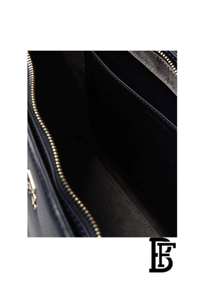Tommy Hilfiger Navy Blue Leather Women Handbag Aw0Aw14218 – Elegant Everyday Handbag image 9