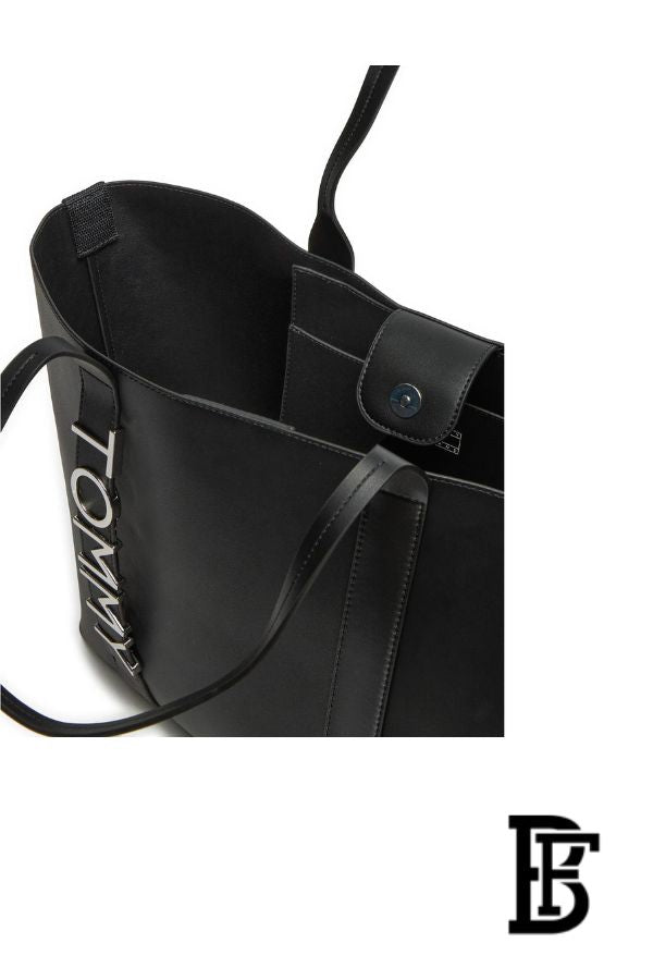 Tommy Hilfiger City Bold Mini Tote Bag in Black image 3