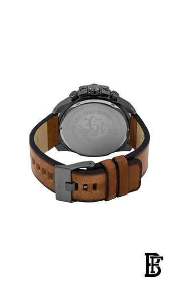 DIESEL men Mega Chief Round Shape Leather Band Chronograph Wrist Watch 51 mm - Brown - DZ4343 image 3
