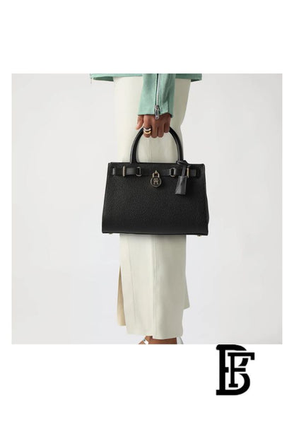 Tommy Hilfiger Black Leather Women Handbag Aw0Aw17926 – Elegant Everyday Shoulder Bag image 10
