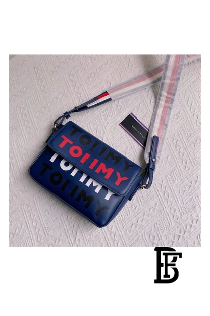 Tommy Hilfiger Navy Blue Leather Women Handbag – Elegant Everyday Shoulder Bag image 8