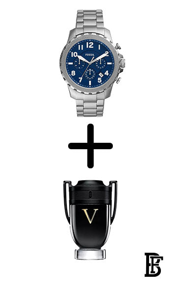 FOSSIL FS5604 Men's Stainless Steel Analog Watch  + Gift perfume tester 30 ml image 1