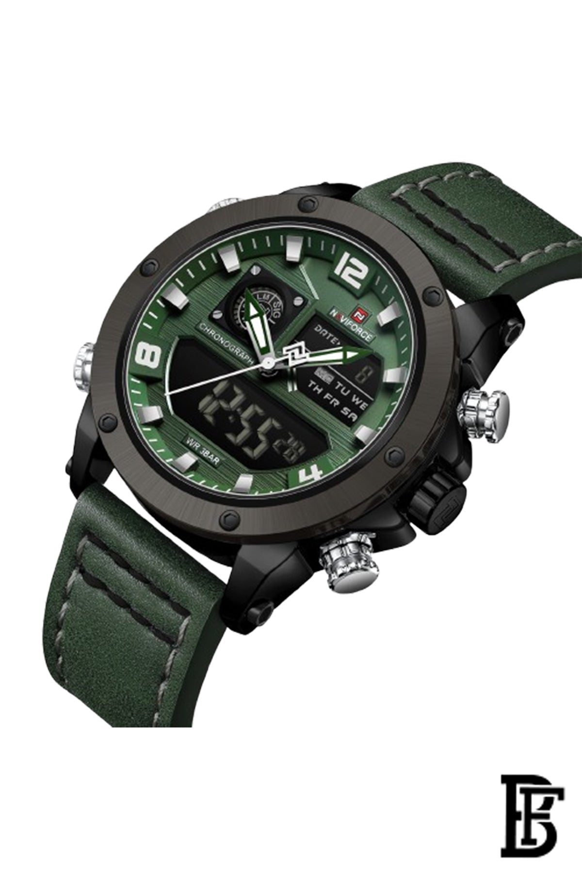 Naviforce NF9236 BGNGN  Men's Analog Leather Watch image 2