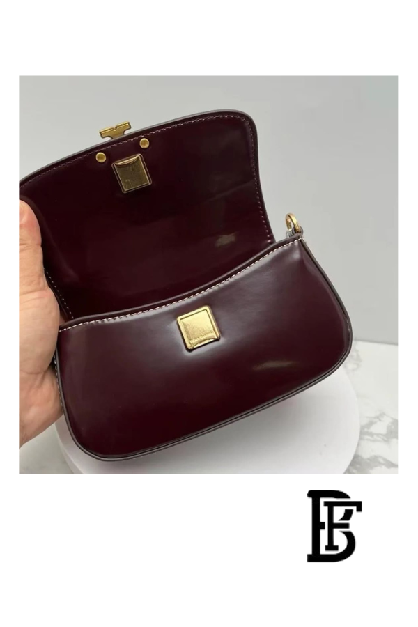 Tory Burch Brown Leather Women Handbag 153726  – Elegant Everyday Shoulder Bag image 8