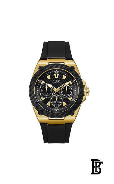 GUESS Men's Silicone  Analog  Wrist Watch  W1049G5  + Gift perfume Tester 30 ml image 2