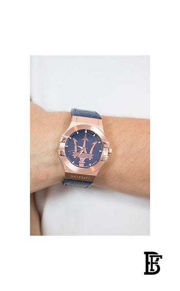 MASERATI Men's Leather Analog Watch R8851108027 image 2