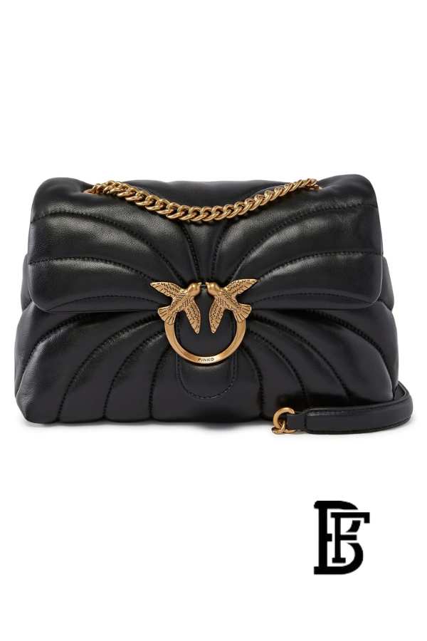 Pinko  Black Leather Women Handbag 100038A1Ex Z99Q  – Elegant Everyday Shoulder Bag image 0