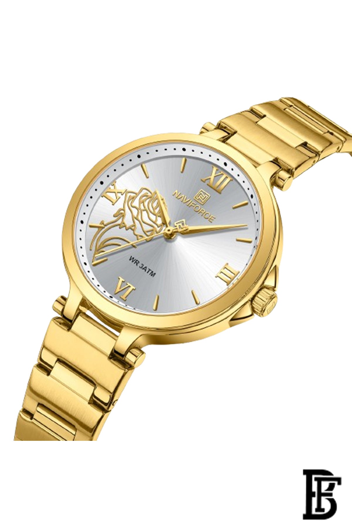 Naviforce NF5060 G/W      Women's Analog Stainless Steel Watch image 2
