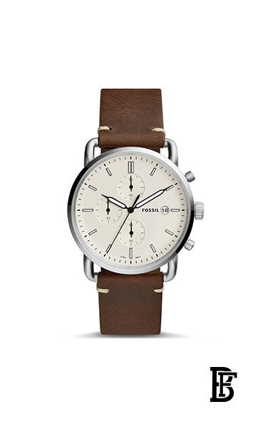 FOSSIL FS5402 Men's Leather Analog Wrist Watch  + Gift perfume tester 30 ml image 2