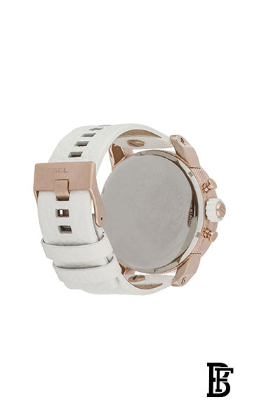 DIESEL Men's Littledaddy Silver Leather Watch DZ7271 image 3