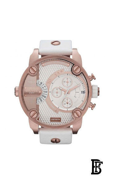 DIESEL Men's Littledaddy Silver Leather Watch DZ7271 image 1