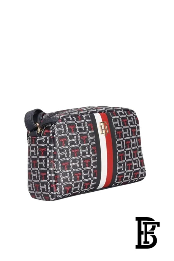 Tommy Hilfiger II Monogram Crossbody Bag – Navy/Red Heritage Style image 3