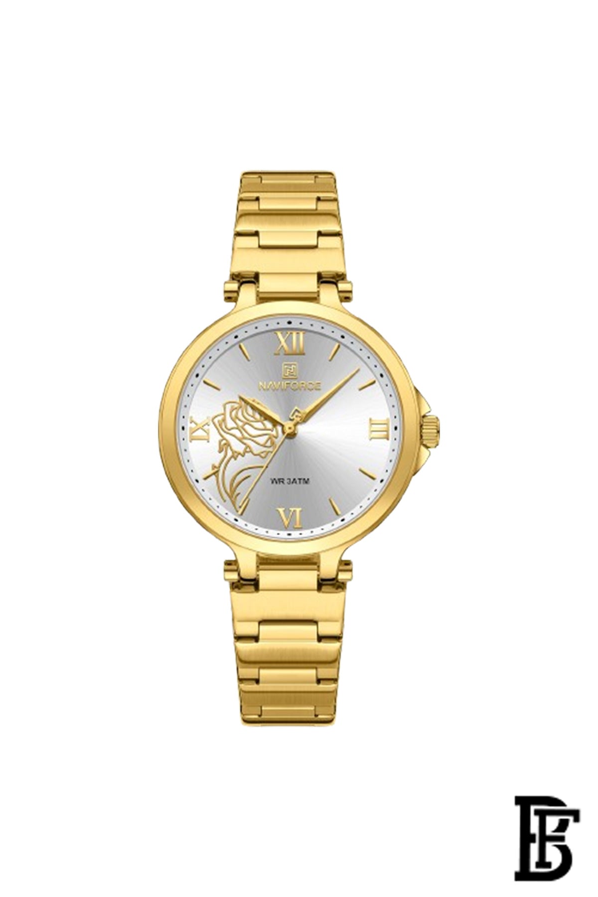 Naviforce NF5060 G/W      Women's Analog Stainless Steel Watch image 1