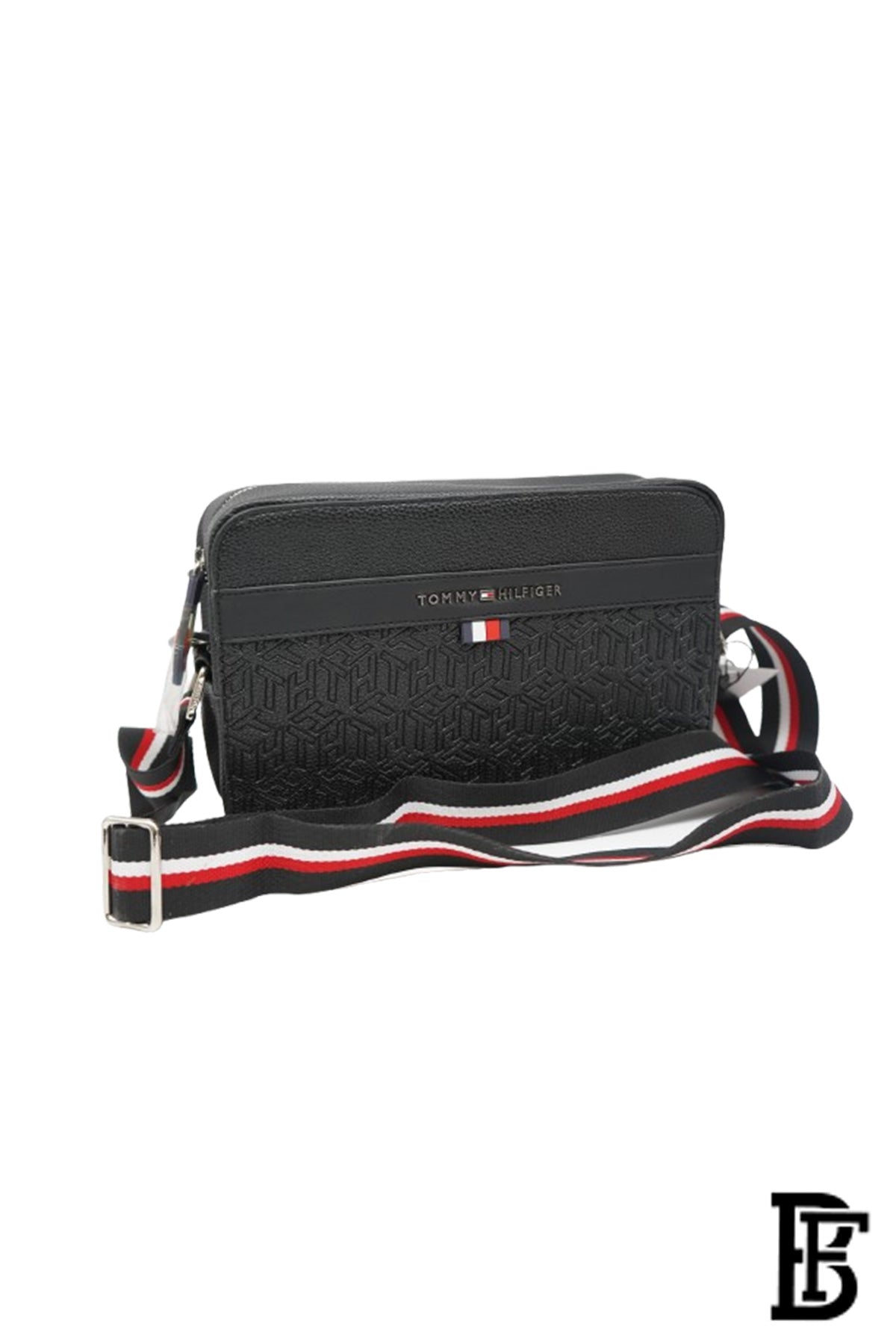 Black Leather Original Tommy Hilfiger Crossbody Messenger Bag For Men BAG000081 image 2