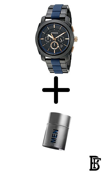 FOSSIL FS5164 Men's Machine Water Resistant Chronograph Watch  + Gift perfume tester 30 ml image 1