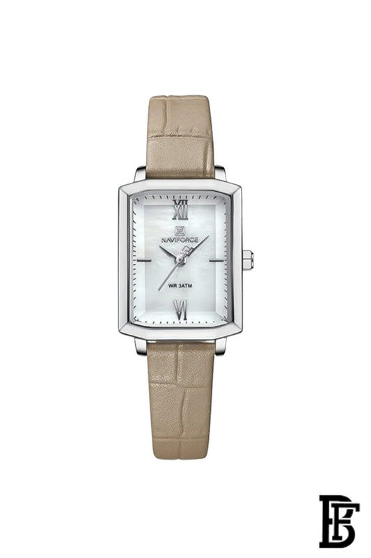Naviforce NF5039L S-W-GY Women's Analog Leather Watch image 1