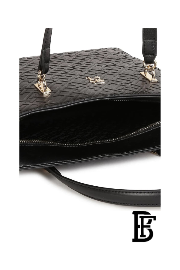 Tommy Hilfiger Black Leather Women Handbag Aw0Aw16002– Elegant Everyday Shoulder Bag image 7