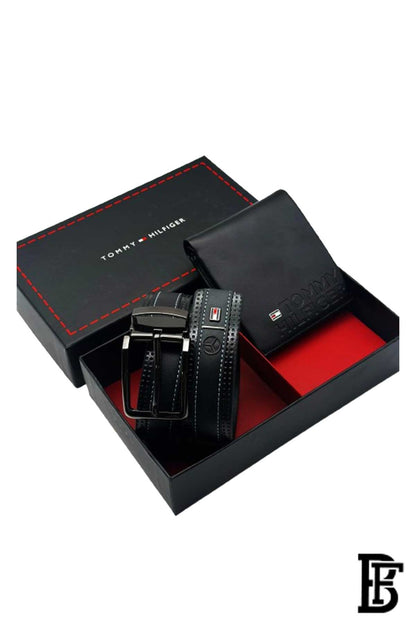 Tommy Hilfiger Set is a Men's Wallet and a Classic Black Belt image 0