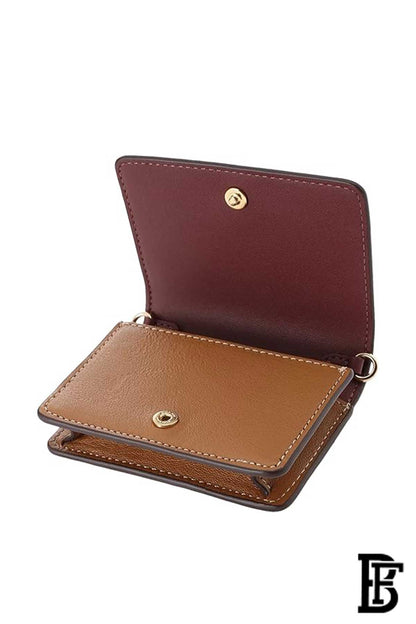 Coach billfold or snap wallet in rainbow signature canvas and refined leather. image 4