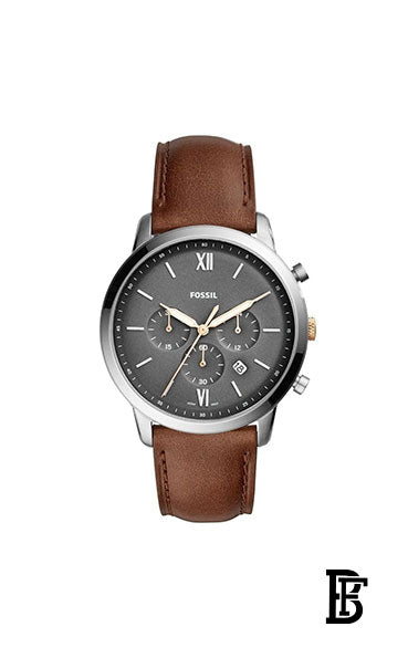 FOSSIL FS5408 Men's Neutra Chronograph Light Brown Leather Watch Model + Gift perfume tester 30 ml image 2