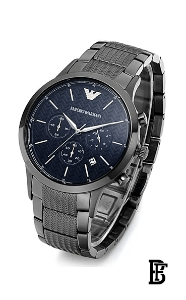 EMPORIO ARMANI Men's Analog Stainless Steel Clasp Round Wrist Watch Ar2505 image 2