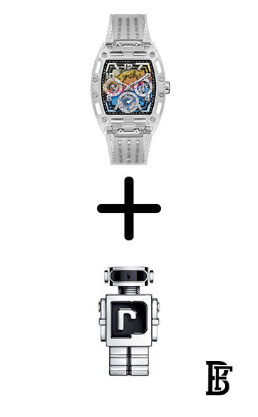 GUESS gw0499g3 Men’s Chronograph rubber WATCH  + Gift perfume tester 30 ml image 1