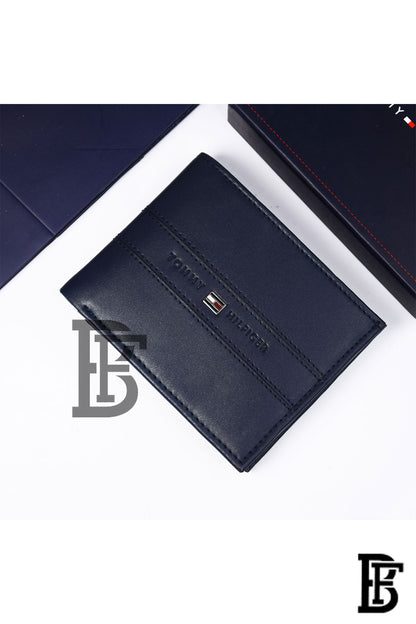 Tommy Hilfiger Men Navy Blue Leather Two Fold Wallet image 2