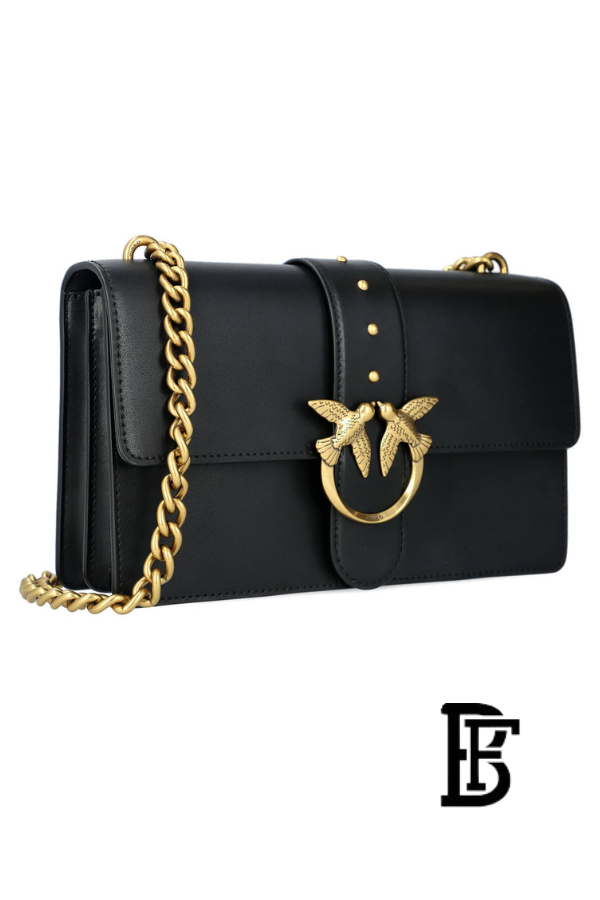 Pinko  Black Leather Women Handbag 100053 A0F1 Z99Q – Elegant Everyday Shoulder Bag image 3