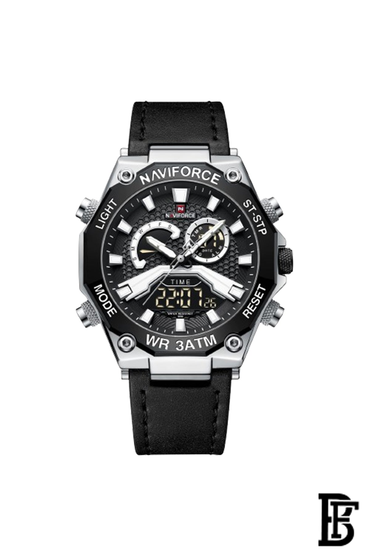 Naviforce NF9220 S/B/B    Men's Analog Leather Watch image 0