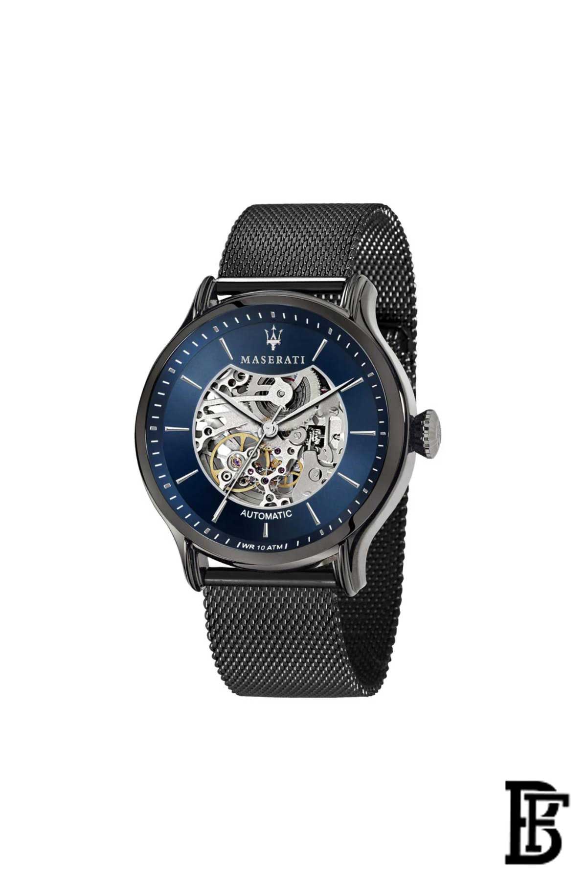 Maserati Epoca Automatic Skeleton Blue Dial Mesh Bracelet Watch For Men - R8823118002 image 0