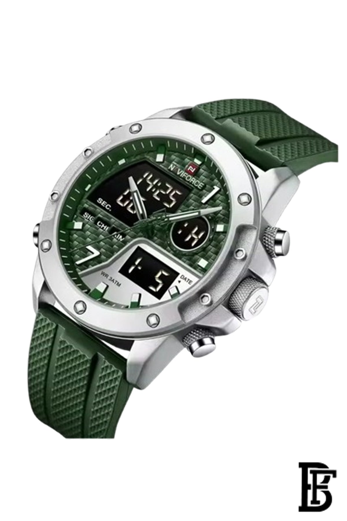 Naviforce NF9221  SGNGN     Men's Analog Leather Watch image 2