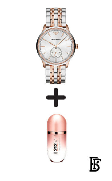 EMPORIO ARMANI Women's Stainless Steel Analog Watch Ar1839 + Gift perfume Tester 30 ml image 0