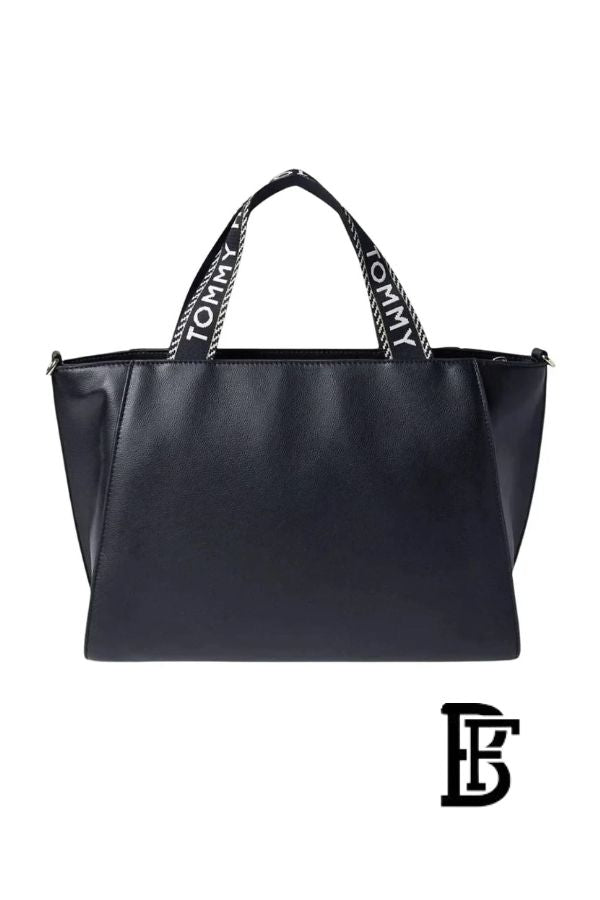Tommy Hilfiger Black Leather Women Handbag AW0AW16005 – Elegant Everyday Shoulder Bag image 2