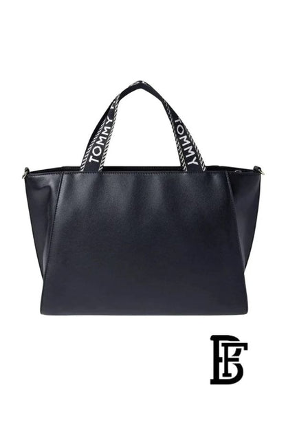 Tommy Hilfiger Black Leather Women Handbag AW0AW16005 – Elegant Everyday Shoulder Bag image 2