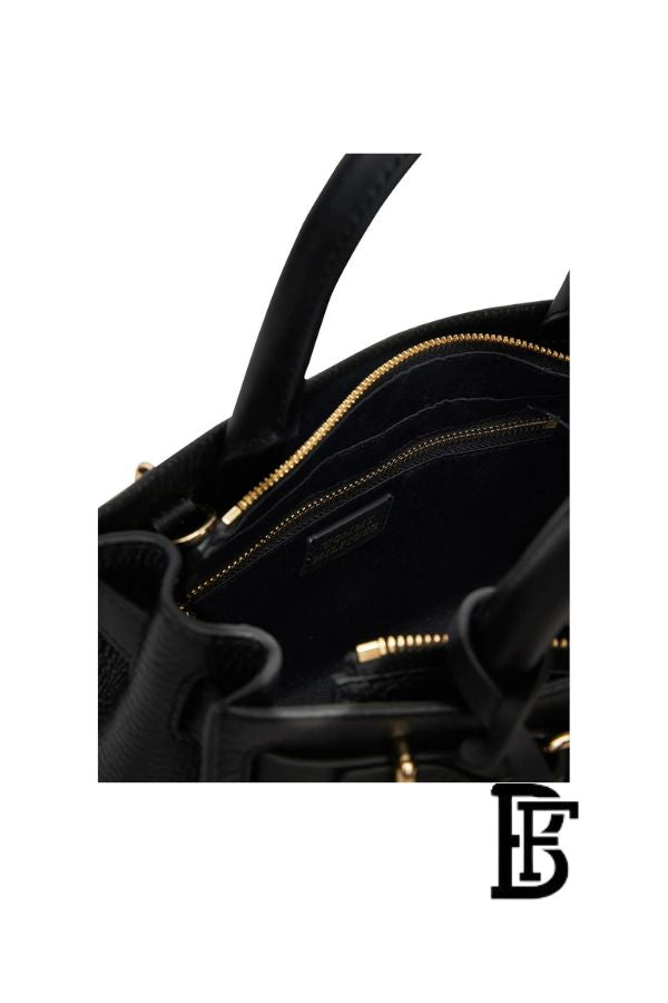 Tommy Hilfiger Black Leather Women Handbag Aw0Aw17926 – Elegant Everyday Shoulder Bag image 7