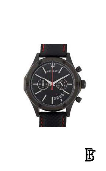 MASERATI Men's Leather Analog Wrist Watch R8871627004 image 5