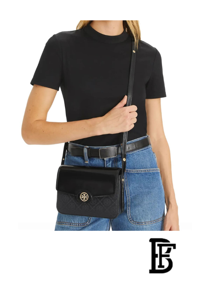 Tory Burch Black Leather Women Handbag 152305 001 – Elegant Everyday Shoulder Bag image 6