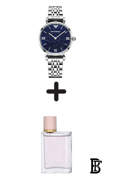 EMPORIO ARMANI Women's Stainless Steel Analog Watch Ar11091 + Gift perfume tester 30 ml image 1