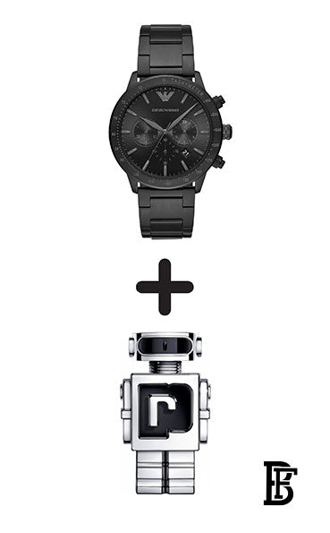EMPORIO ARMANI Men's Mario Stainless Steel Chronograph Watch AR11242 + Gift perfume Tester 30 ml image 0