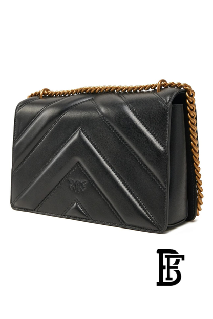 Pinko  Black Leather Women Handbag 104549A26Zz99Q – Elegant Everyday Shoulder Bag image 3