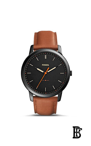 FOSSIL FS5305  Men's Water Resistant Leather Analog Watch - 44 mm - Brown + Gift perfume tester 30 ml image 2