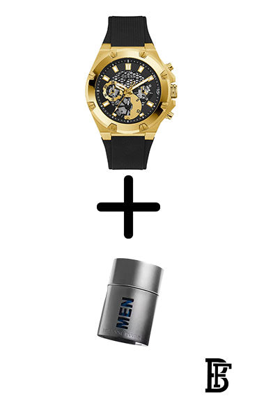 GUESS GW0334G2 Men Rubber Analog Watch  + Gift perfume tester 30 ml image 0